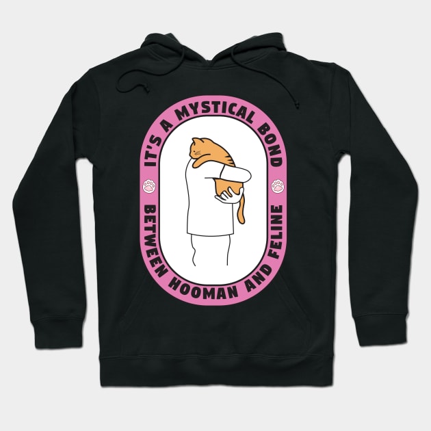 Mystical Bond Between Hooman And Feline Hoodie by Cinestore Merch